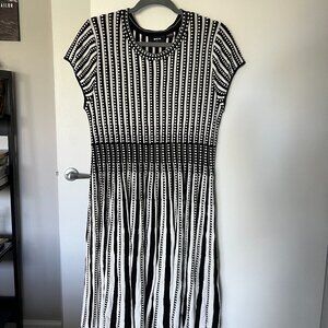 Black and White Striped Dress